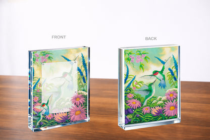 Hummingbirds In Summer Acrylic Wall Art & Home Decor