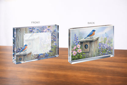 Meadow View - Eastern Bluebird Acrylic Wall Art & Home Decor