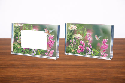 White Sweet Pea Humming Bird Acrylic Wall Art & Home Decor