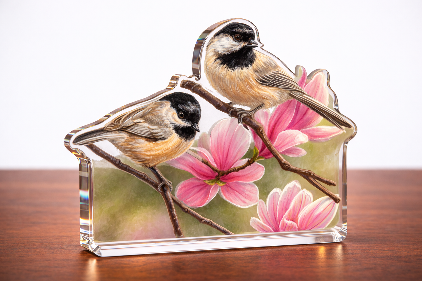 Chickadees and Magnolias Acrylic Wall Art & Home Decor
