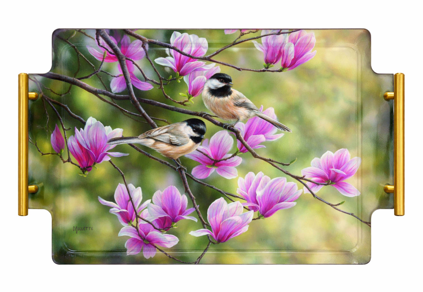 Chickadees and Magnolias Acrylic Wall Art & Home Decor