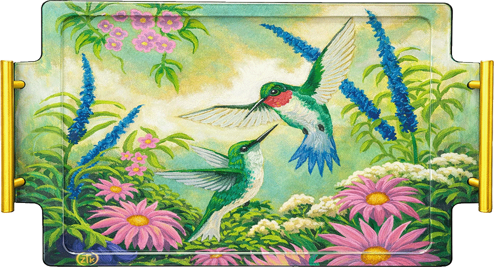 Hummingbirds In Summer Acrylic Wall Art & Home Decor