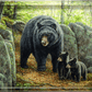 Northwoods Springtime - Black Bears Acrylic Wall Art & Home Decor