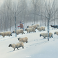 Ahead of the blizzard - Sheep Acrylic Wall Art & Home Decor
