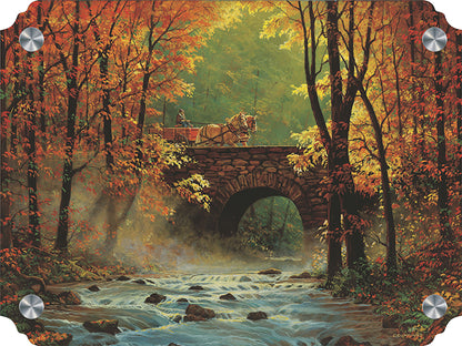 Autumn Bridge Belgians Acrylic Wall Art & Home Decor