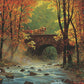 Autumn Bridge Belgians Acrylic Wall Art & Home Decor