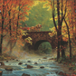 Autumn Bridge Belgians Acrylic Wall Art & Home Decor