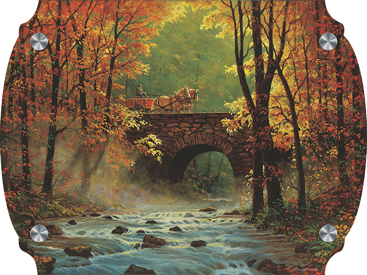 Autumn Bridge Belgians Acrylic Wall Art & Home Decor
