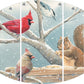 Breakfast Meeting Cardinals and Squirrel Acrylic Wall Art & Home Decor