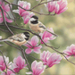 Chickadees and Magnolias Acrylic Wall Art & Home Decor