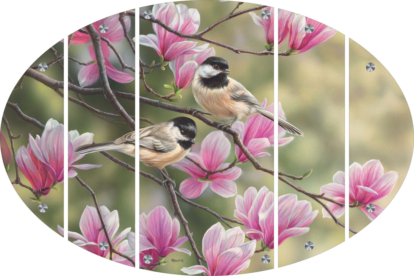 Chickadees and Magnolias Acrylic Wall Art & Home Decor