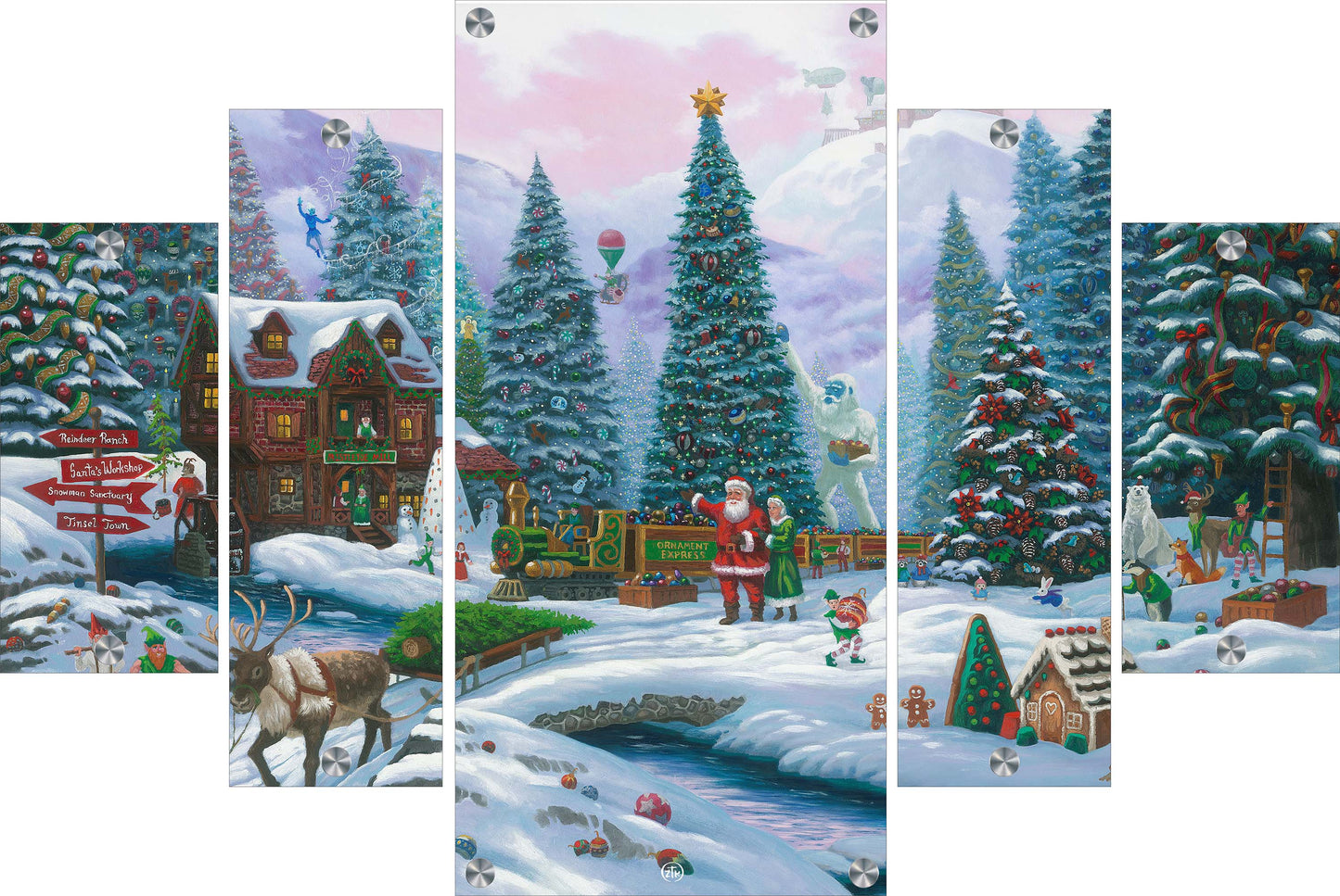 Christmas Tree Forest Acrylic Wall Art & Home Decor