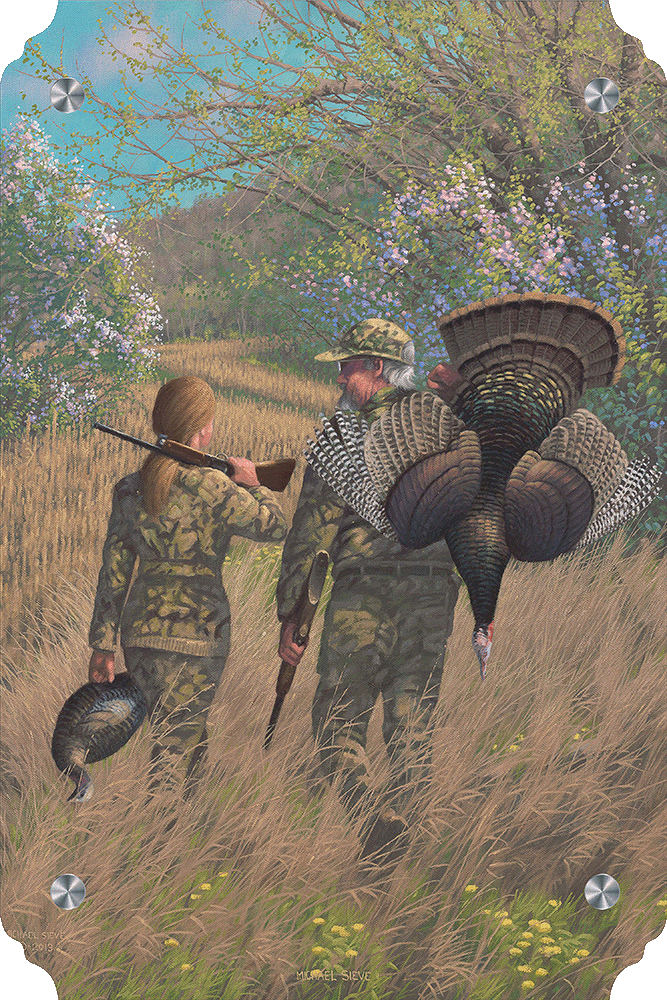 Father and Daughter Hunt Study for Thunder Valley Acrylic Wall Art & Home Decor