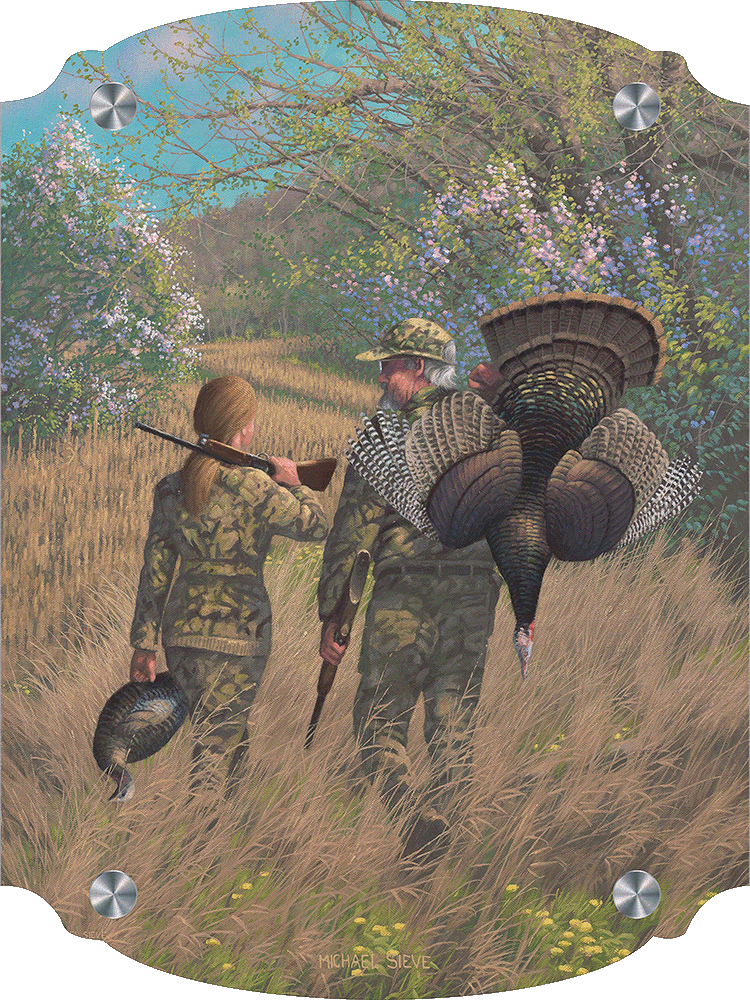 Father and Daughter Hunt Study for Thunder Valley Acrylic Wall Art & Home Decor