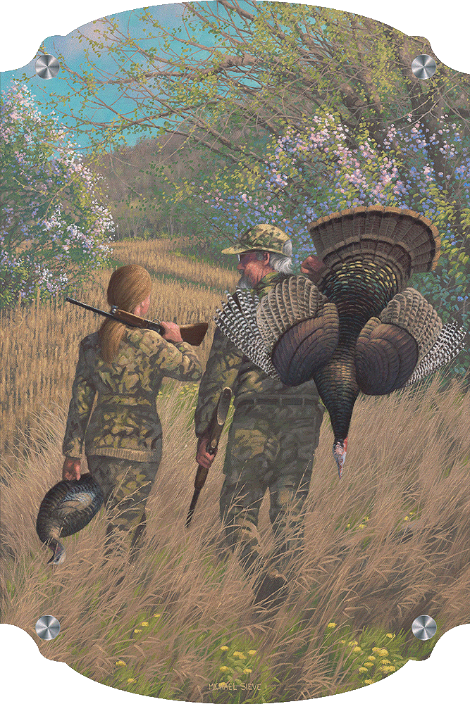 Father and Daughter Hunt Study for Thunder Valley Acrylic Wall Art & Home Decor