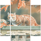 Freeway and Fall Leaves Cat Acrylic Wall Art & Home Decor