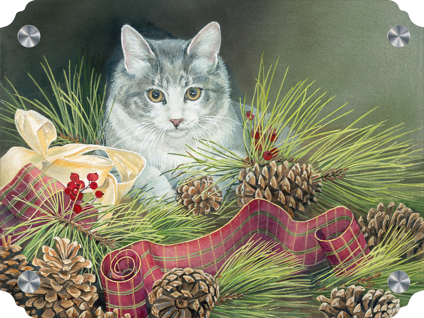 Holiday Helper - Cat Acrylic Wall Art & Home Decor