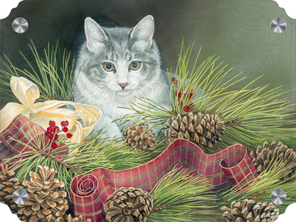 Holiday Helper - Cat Acrylic Wall Art & Home Decor