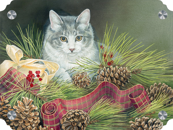 Holiday Helper - Cat Acrylic Wall Art & Home Decor