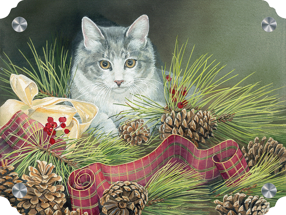 Holiday Helper - Cat Acrylic Wall Art & Home Decor