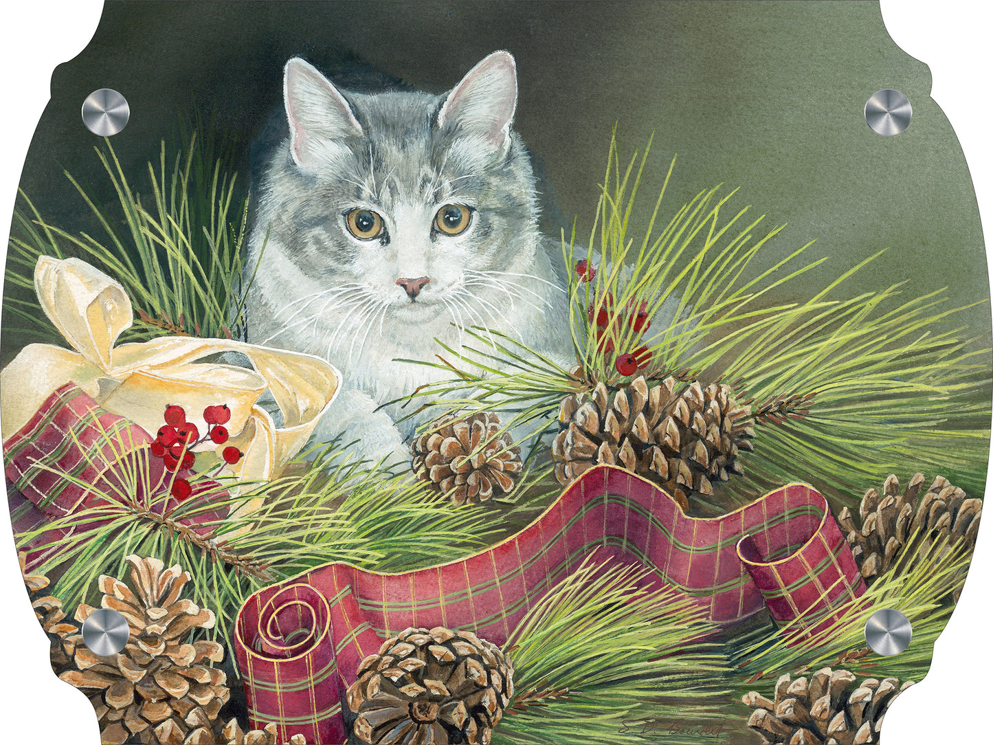 Holiday Helper - Cat Acrylic Wall Art & Home Decor