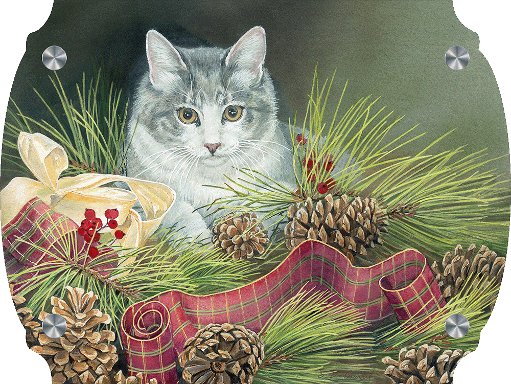 Holiday Helper - Cat Acrylic Wall Art & Home Decor