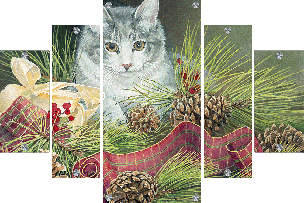 Holiday Helper - Cat Acrylic Wall Art & Home Decor