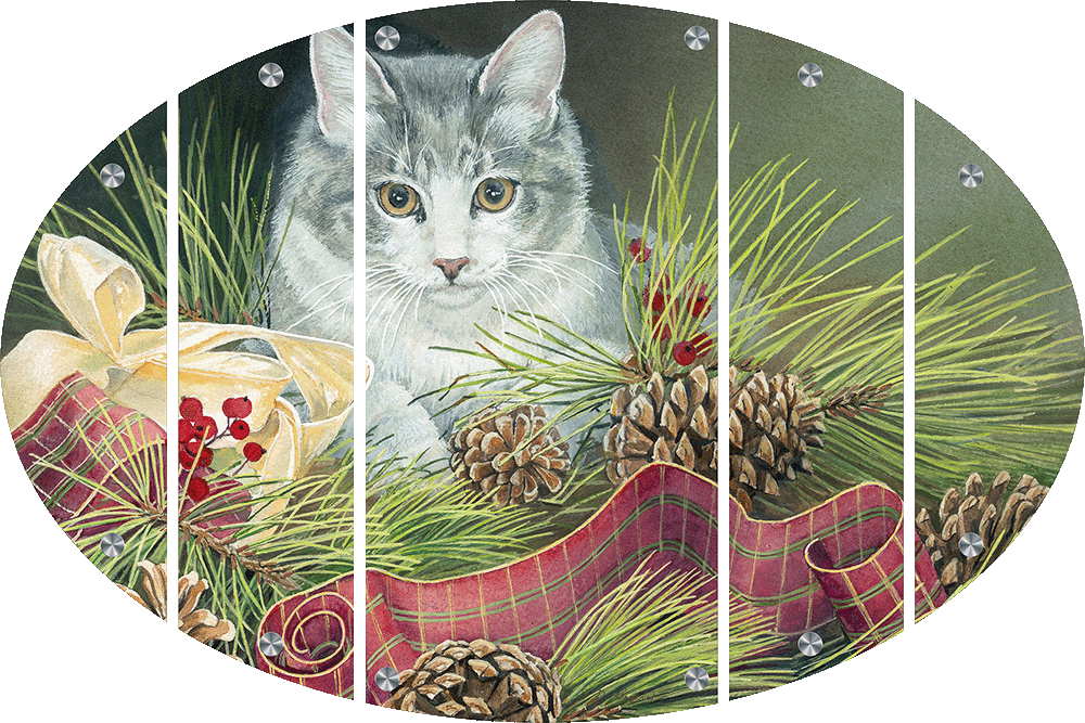 Holiday Helper - Cat Acrylic Wall Art & Home Decor