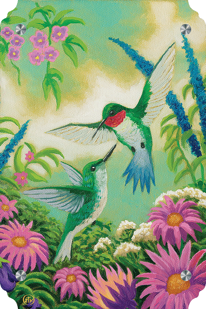 Hummingbirds In Summer Acrylic Wall Art & Home Decor