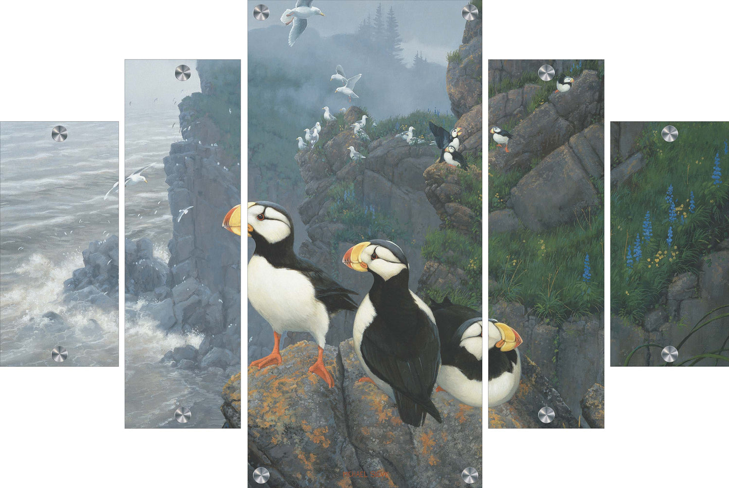 Kodiak Coast-Puffins Acrylic Wall Art & Home Decor