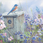Meadow View - Eastern Bluebird Acrylic Wall Art & Home Decor