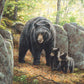 Northwoods Springtime - Black Bears Acrylic Wall Art & Home Decor
