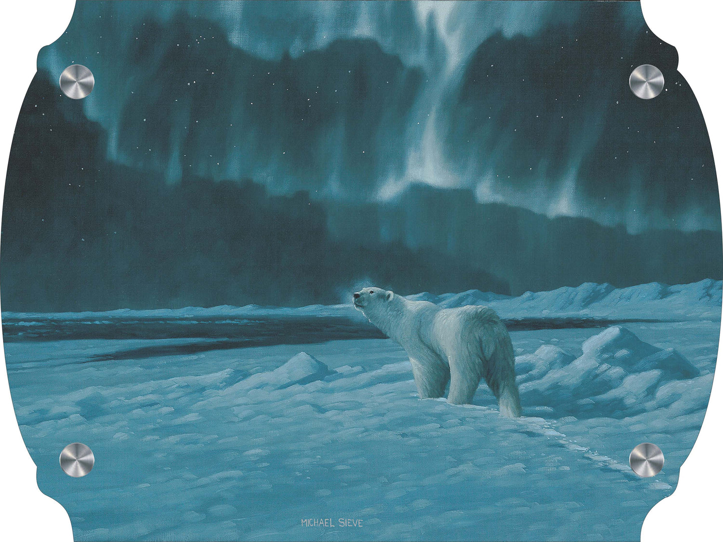 Polar Night Light Polar Bears Acrylic Wall Art & Home Decor