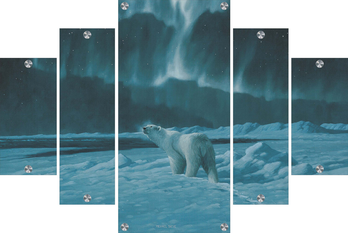 Polar Night Light Polar Bears Acrylic Wall Art & Home Decor