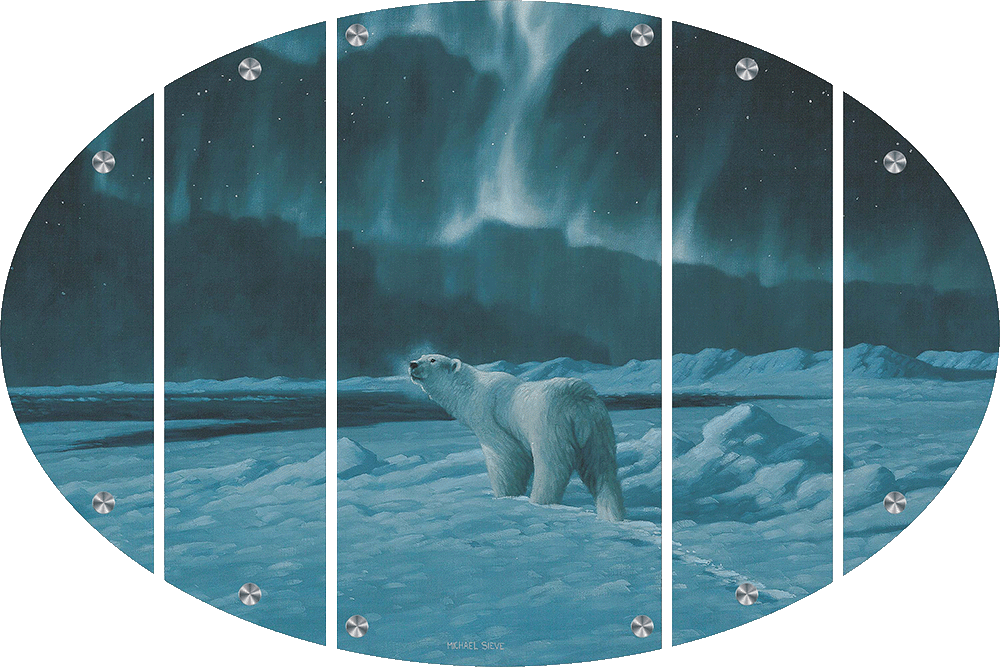 Polar Night Light Polar Bears Acrylic Wall Art & Home Decor