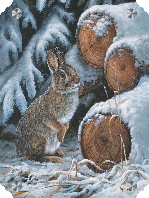 Wood Pile - Rabbit Acrylic Wall Art & Home Decor