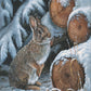 Wood Pile - Rabbit Acrylic Wall Art & Home Decor
