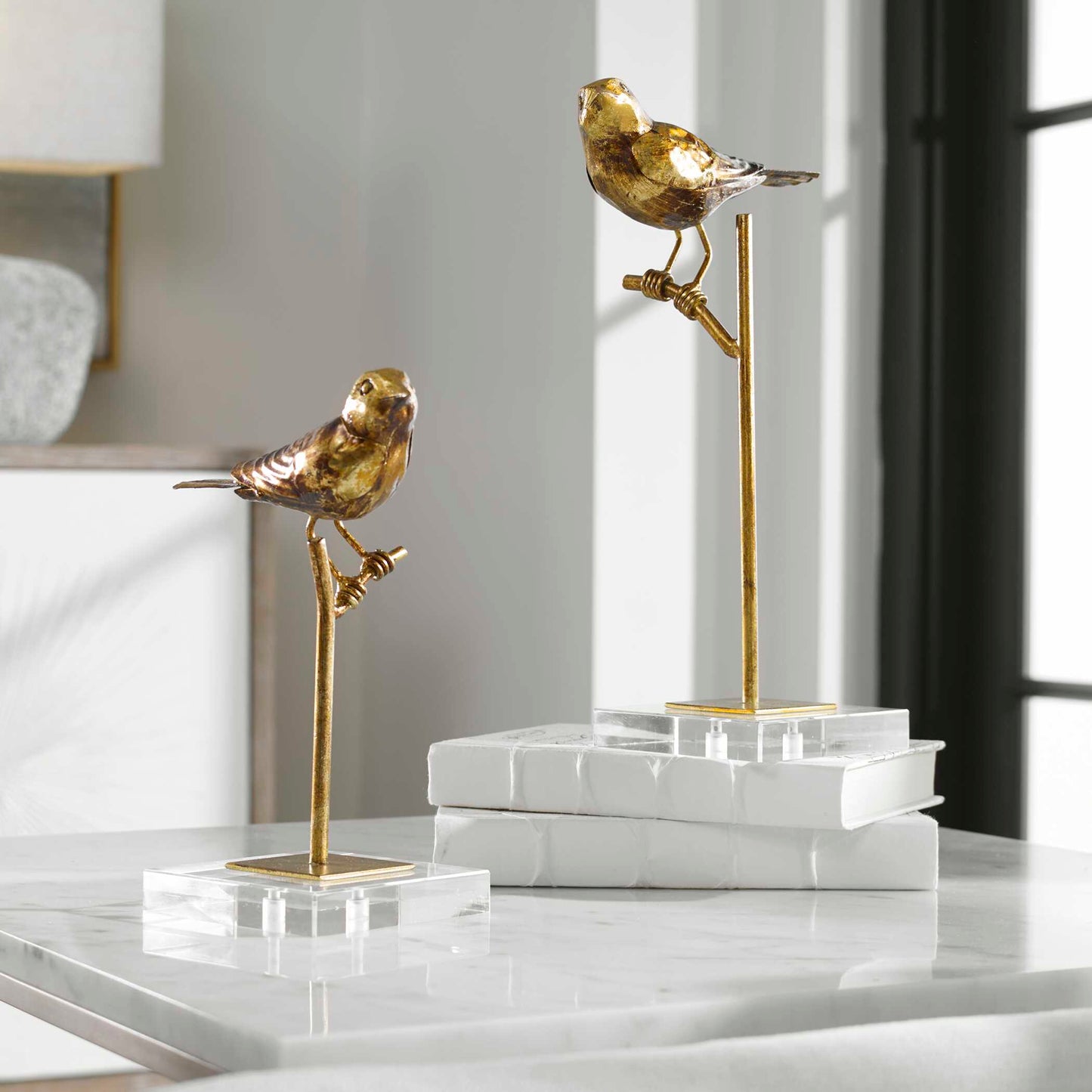 Passerines Bird - Sculpture (Set of 2)
