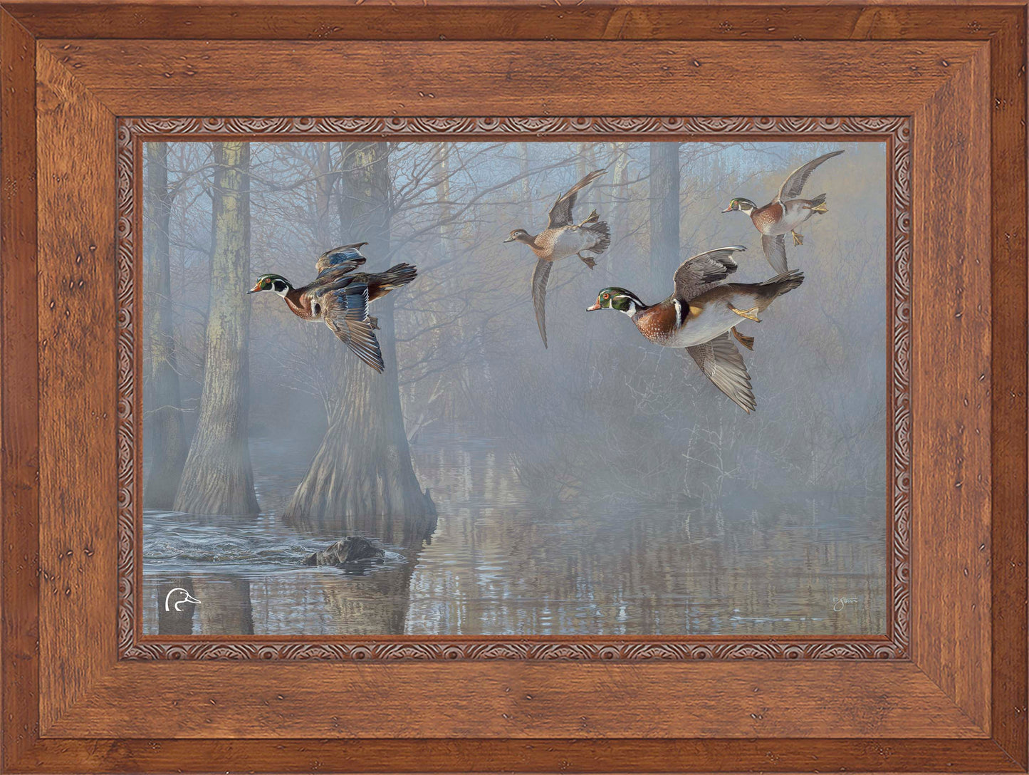 Out of the Mist  Limited Edition Canvas - Official Ducks Unlimited Art
