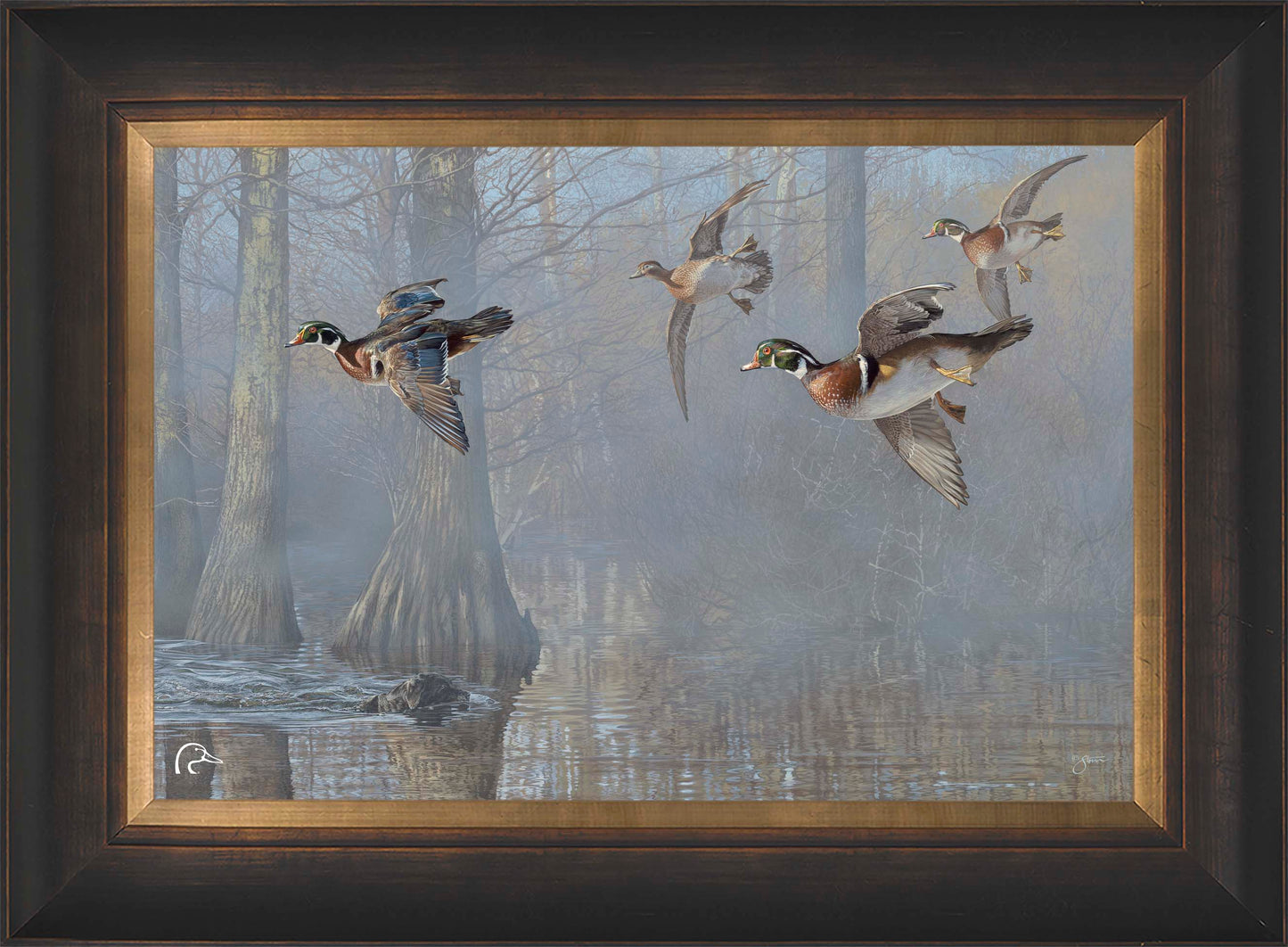 Out of the Mist  Limited Edition Canvas - Official Ducks Unlimited Art