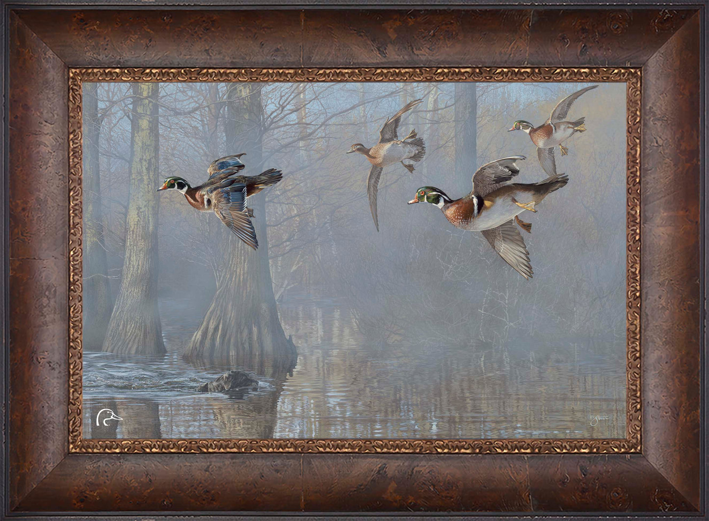 Out of the Mist  Limited Edition Canvas - Official Ducks Unlimited Art
