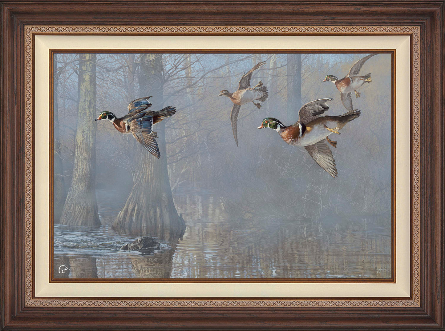Out of the Mist  Limited Edition Canvas - Official Ducks Unlimited Art