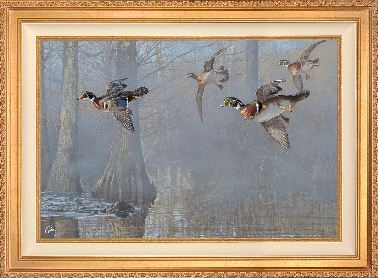 Out of the Mist  Limited Edition Canvas - Official Ducks Unlimited Art