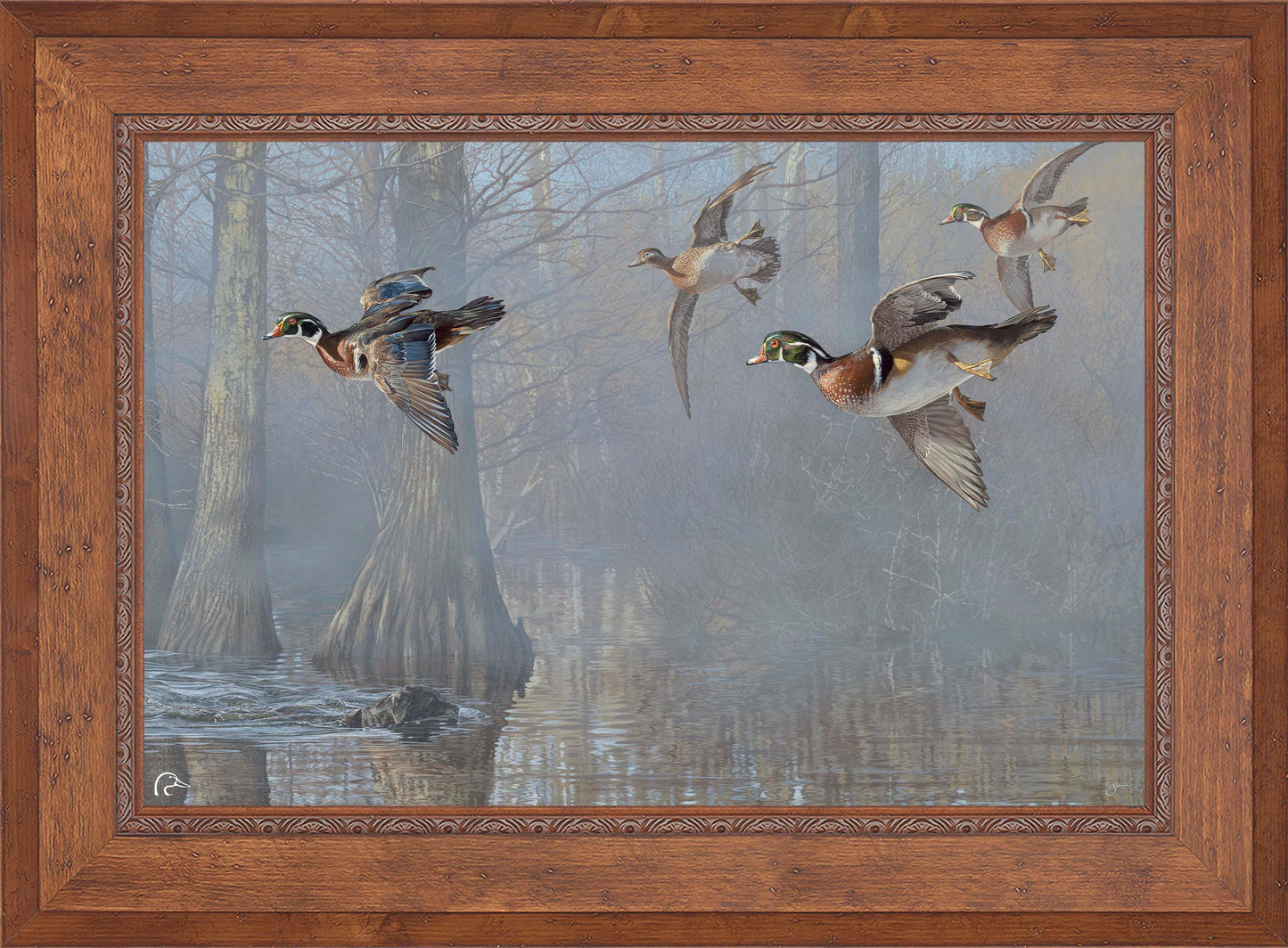 Out of the Mist  Limited Edition Canvas - Official Ducks Unlimited Art