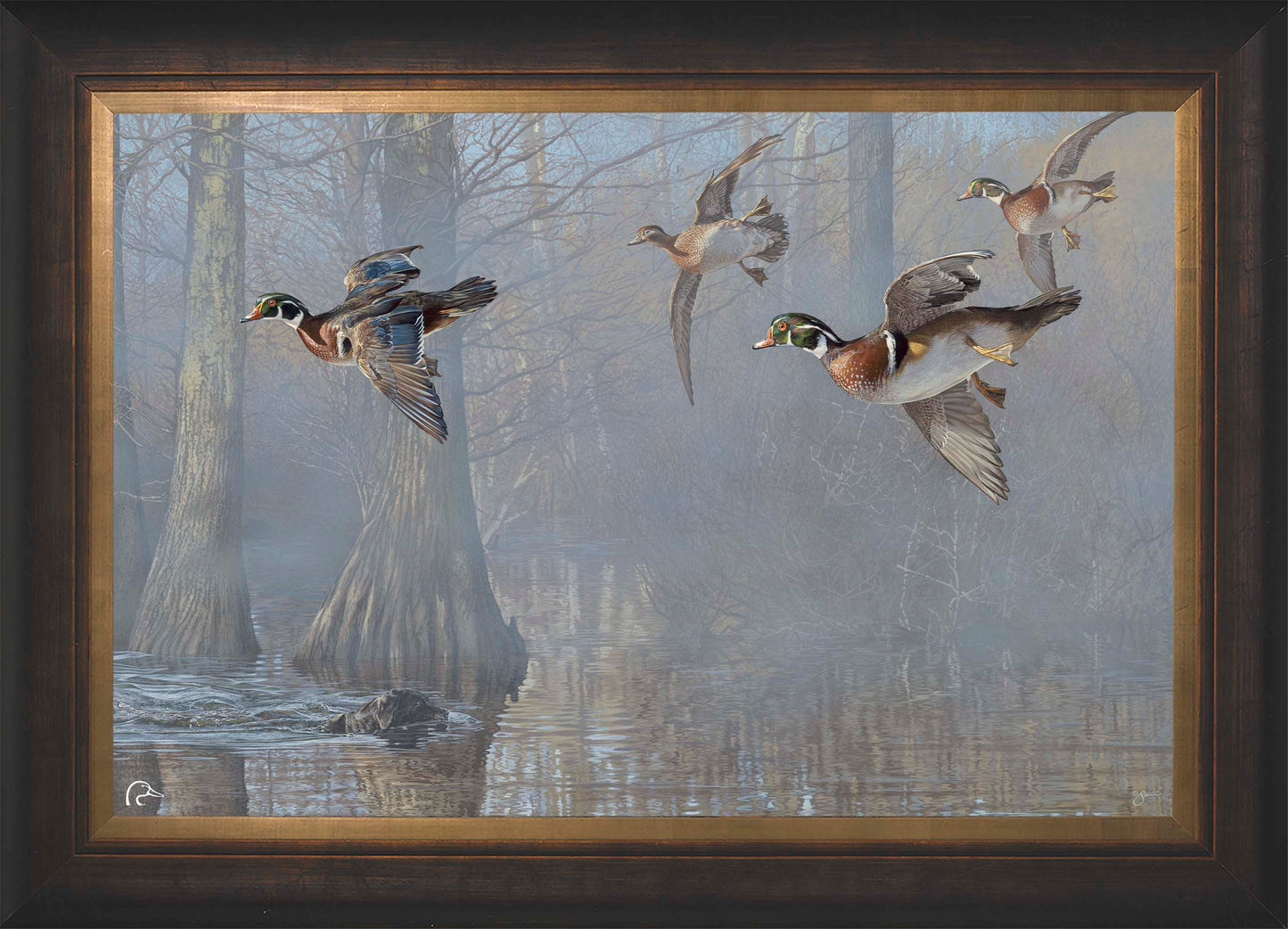 Out of the Mist  Limited Edition Canvas - Official Ducks Unlimited Art