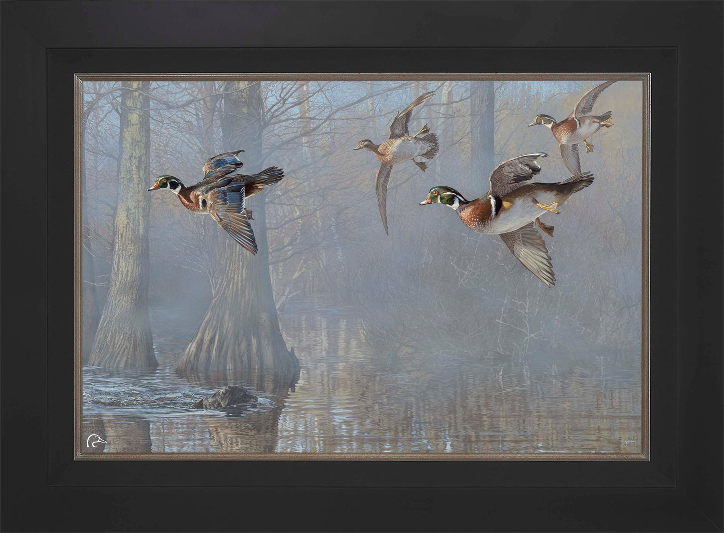 Out of the Mist  Limited Edition Canvas - Official Ducks Unlimited Art