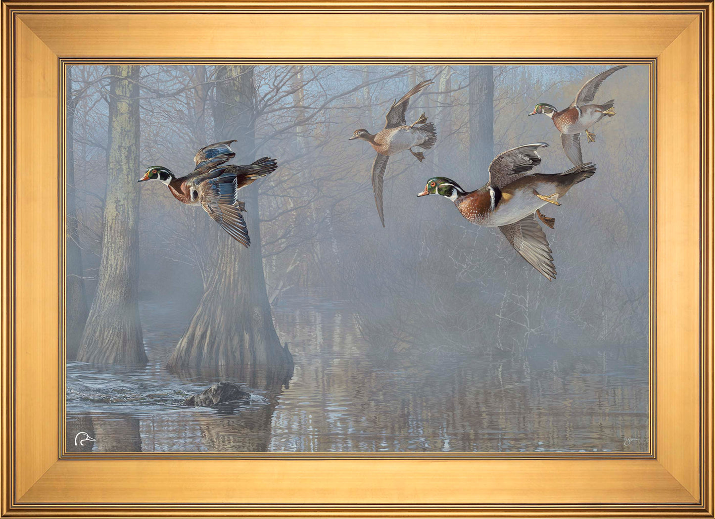 Out of the Mist  Limited Edition Canvas - Official Ducks Unlimited Art