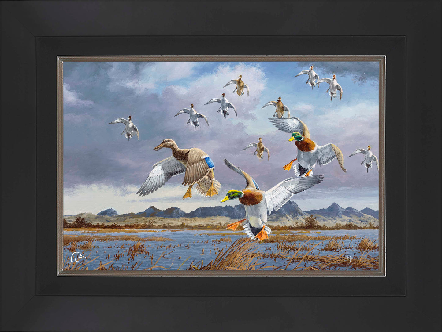 In Before the Squall - Mallards and Pintails at the Sutter Buttes Limited Edition Canvas - Official Ducks Unlimited Art