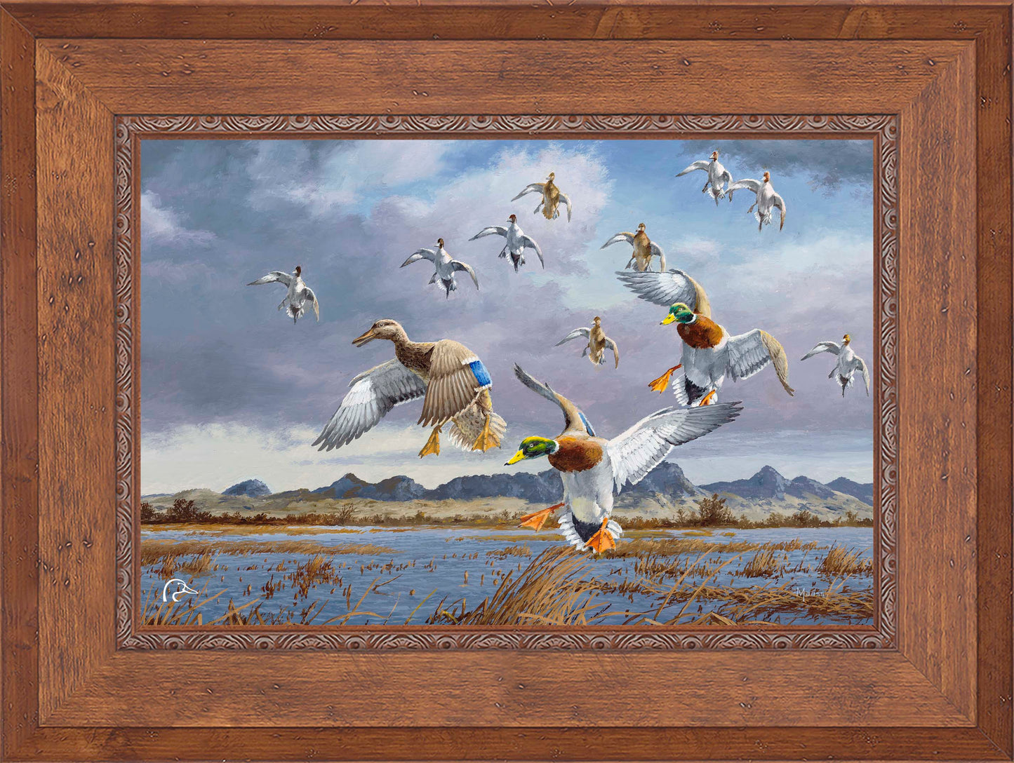 In Before the Squall - Mallards and Pintails at the Sutter Buttes Limited Edition Canvas - Official Ducks Unlimited Art