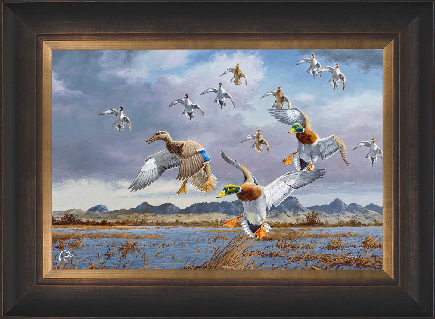In Before the Squall - Mallards and Pintails at the Sutter Buttes Limited Edition Canvas - Official Ducks Unlimited Art